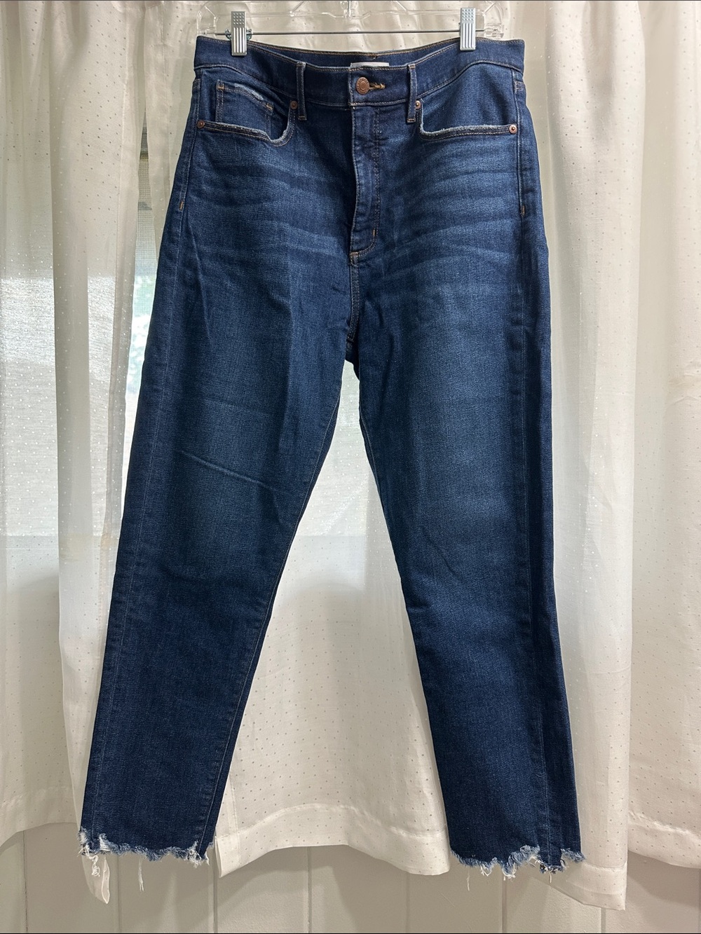 LOFT Women's Dark Blue Straight-Leg Jeans